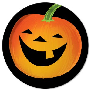 Laughing Halloween jack-o-lantern pumpkin cartoon
